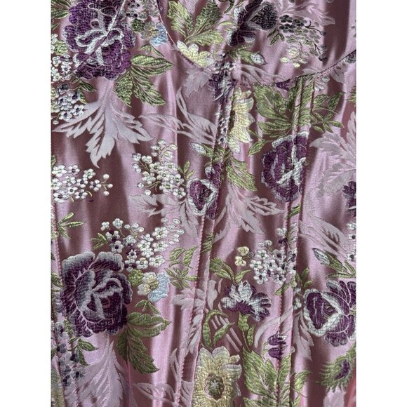 NWT Pretty Little Thing Plus Pink Floral JACQUARD Satin Corset Size US 14 - Picture 4 of 7